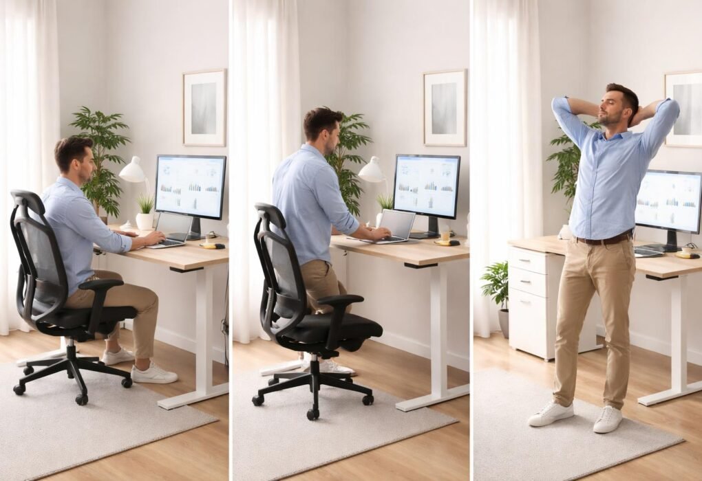 Az ergonómiai állapotok optimalizálása a számítógépes munka közben a test tehermentesítésével