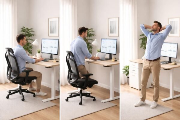 Az ergonómiai állapotok optimalizálása a számítógépes munka közben a test tehermentesítésével